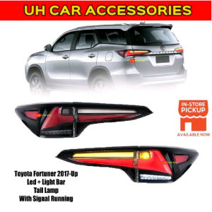 TOYOTA FORTUNER 2016-UP LED + LIGHT BAR TAIL LAMP WITH RUNNING SIGNAL