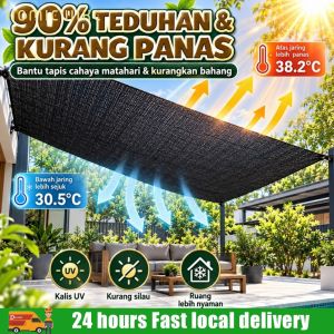90% Shade Net Kalis UV Sunshade Net Outdoor Garden Balcony Porch Car Park Kanopi Rumah Kebun