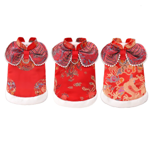 Áo len chui đầu cho chó Lông Coat Cho chó trung bình Để chó lớn Cho Mùa Đông Trung Quốc Phù Hợp Với Thêu Trung Quốc Phù Hợp Với Trang Phục