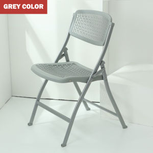 Ergonomic Design Hollow Foldable Chair Space-Saving Hollow Chair High Quality PP Foldable Chair/ Rainbow Culture