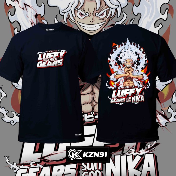 One Piece Monkey D. Luffy Gear 5 Sun God Nika Anime Tshirt KZN91 ...