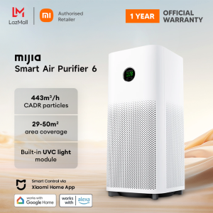 Xiaomi Mijia Smart Air Purifier 6 | Built-in UVC Light 99.99% Bacterial Removal Rate PM CADR 443m³/h | 360° 50m² Effective Coverage