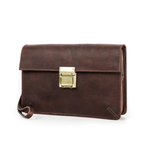 CONTACTS Genuine Leather Men Clutch Bag Luxury Male Handbag Large Capacity Bag High Quality Female Handbags
