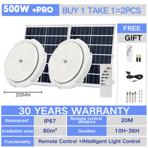 Solar Lights PH【FREE REMOTE】Solar Light Indoor Ceiling Light LED Pendant Light Solar Outdoor Light In stock IP67