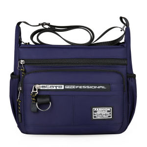 STGA9017 กระเป๋าสะพายไหล่สไตล์วินเทจชาย ความจุขนาดใหญ่ ผ้าไนลอนกันน้ำ ทนทานสุดๆ มี4สี