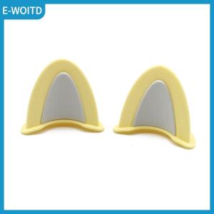 【E-WOITD】 2Pcs Cat Ears Helmet Decoration Motorcycle Electric Stickers Decor Cute Multicolor Motorcycle Helmets Accessories Universal