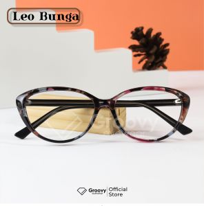 Groovy Eyewear - Kacamata Ella Cat Eye Normal Minus Cylinder Antiradiasi Plastik