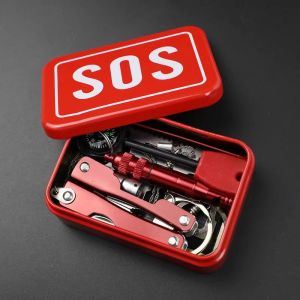 Survival Box Outdoor Survival Tool Survival Kit Portable Metal First Aid Emergency Box