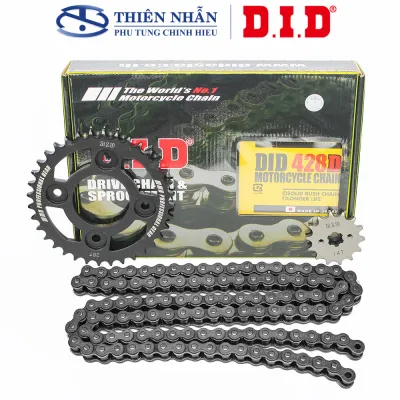 Nhông sên dĩa DID xe Wave RS/S100/S110/RSX/alpha mới Future 2/X/Neo sên đen Nhật 428D (sên 9 ly) - Chain Made in Japan