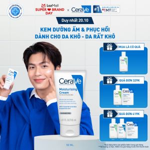 Kem dưỡng ẩm phục hồi chuyên sâu và giữ da ẩm mịn suốt 48H CERAVE MOISTURISING CREAM 50ML