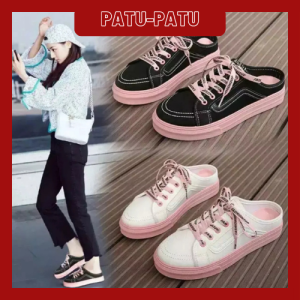 PP - Sepatu Wanita OL Slip On - Sepatu Slip On Wanita Canvas Karet Korean Style Kekinian Terbaru - COD Bayar Ditempat