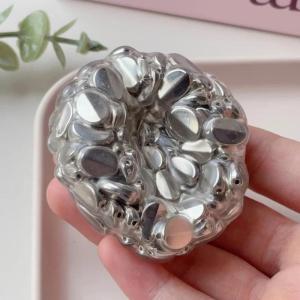 ZEEMIN Squishy Cyberpunk Style Metal Stress Ball Sensory Toys for Adults Kids Anxiety Relief Fidget Toys Squeeze Balls for ADHD Autism