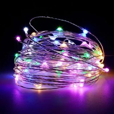 Christmas LED Light Copper Wire 2M 20LED Santa Claus Snowflake LED Light String Christmas Decoration For Home Xmas Tree Ornament 2025 Kids Gift New Year