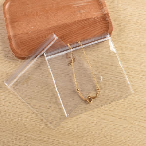 50 Túi Khóa Kéo PVC Cái/lốc Túi Nhựa Mềm Trong Suốt Túi Đựng Trang Sức Kín Chống Oxy Hóa Bao Bì Lưu Niệm Thông Dụng