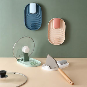Pot Lid Spatula Holder Racks Tools Ladle Spoon Rest Holder Utensil Multifun Organizer Storage Pad Kitchen Storage Shelf Cookware