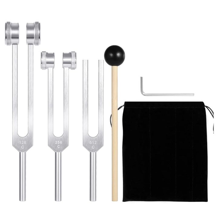 Tuning Fork Set (128Hz, 256Hz, 512Hz) of 3 Pack,Tuning Forks with ...