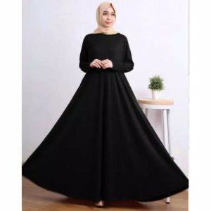 GROSIR BAJU GAMIS JERSEY MAT SUPER TEBAL MAYUNG POLOS SYARI FASHION MUSLIM WARNA COKLAT TUA