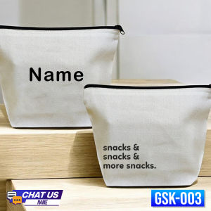 Transfer it Personalized Name Funny Girly Canvas Pouch Make Up Kit Oragnizer Souvenir Gift Ideas