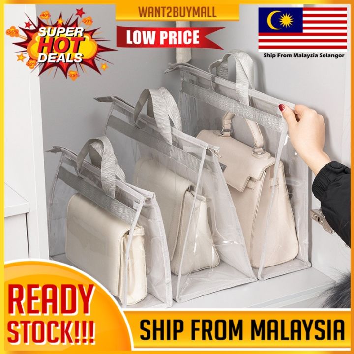 Dustproof Breathable Handbag Bag Storage Organizer Transparent Women