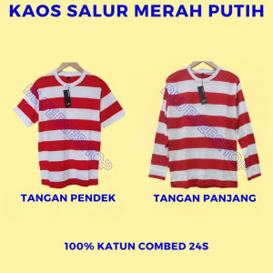 Kaos Polos Salur Merah Putih Sakera Madura Agustusan Pria Wanita Katun Combed 24s