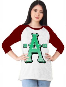 Kaos Atasan Wanita Lengan 3/4 / Kaos raglan Wanita A WARNA/ Kaos Cewek/ Kaos Oblong/ Baju Kaos Tshirt/ Tshirt wanita/ Tshirt cewek/ Tshirt Oblong/ Baju Wanita/ Baju Cewek/ Baju Tshi