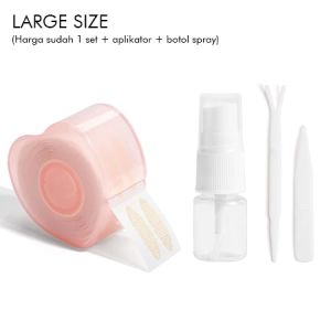 Eyelid Tape Roll Skot Mata Jaring Lace Transparan 300 Pasang Free Botol Spray Air Tanpa Lem