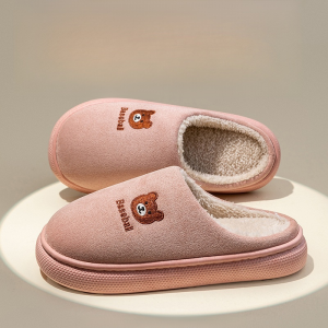Slippers Fall/winter Padded and Warm Cotton Slippers Silent Fine and Good Cartoon Lightweight and Comfortable