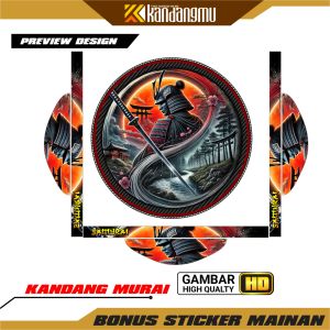 [COD] Jual sticker kandang universal sangkar murai Harga Terbaik & Termurah terupdate motif samurai logo bola ikan koisayap srigala naga singa kartun 3d