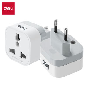 Deli ปลั๊กแปลง ปลั๊ก  ปลั๊กไฟแปลง  ปลั๊กแปลงขา ปลั๊กเดินทาง หัวปลั๊กEU  Adapter Travel Adapter