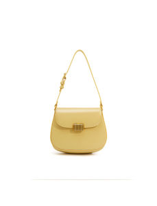 Cowhide saddle bag niche design shoulder and crossbody bag high-end simple and stylish vintage commuter bag