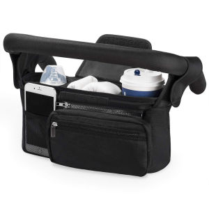 [SG] Baby Stroller Accessories Organizer Bag Foldable Mummy Travel Bag Multi-functional Pram Storage Bag with Velcro Straps