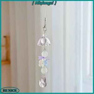 【miqiangzi】 พวงกุญแจลูกปัดลายดอกไม้กระดิ่งลมหรูหราทำด้วยมือสายคล้องมือถือลายสุนัขจิ้งจอกน่ารักของขวัญวันเกิดเพื่อน