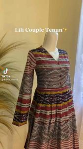 Desain Tenun Etnik: Kemeja & Dress Tenun LILI COUPLE