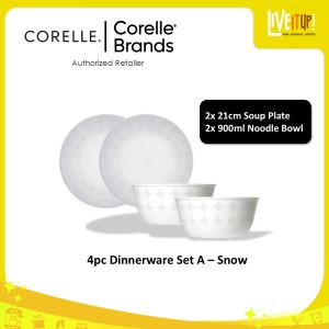 CORELLE 4pc Dinnerware Set A – Snow