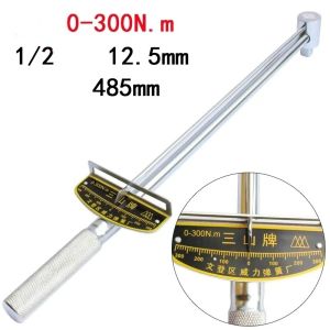 Pointer Socket Torque Wrench Tool 300N/500N Dial Torque Spanner Car Repair Tool Tension Wrench
