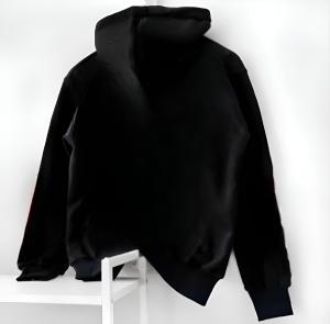 Hoodie BALACLAVA Zipper Jaket Boxy Warna Hitam Polos Kerah Tinggi Double Kupluk