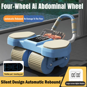 ✅SG Ready Stocks✅ NEW  Automatic Abdominal Wheel Roller Four Wheel Design Widened Wheel Base Muscle