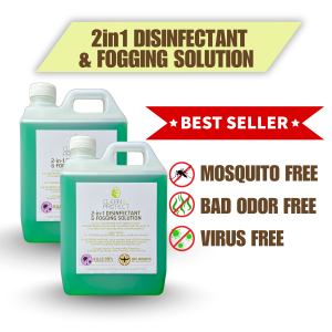 Citronella  Clean and Protect 2in1 Disinfectant and Mosquito Repellent Fogging Solution Mosquito Repellant Solution Fog Machine Disinfectant Fog Machine Solution 2 in 1 / Anti Mosquito 1 Liter