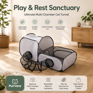 Cat Playpen Indoor Cat Playpen Pet Enclosure Tent Portable Foldable Fence with Tunnel Oxford Play House Pet Tent