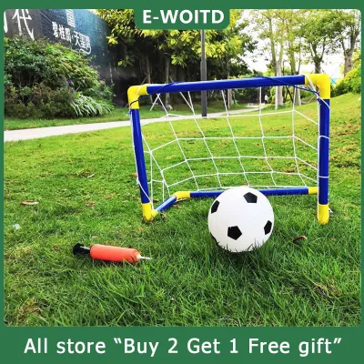 [COD] E-WOITD Portable Micro Soccer Goal Set (Net Pump Ball Included) Lightweight Indoor Outdoor Gear For Park & Beach Training 1Set