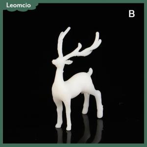 [Leomcio] ต้นกวางคริสตัลเรซินขนาดเล็ก1ชิ้นตกแต่งโต๊ะของหวานสีขาวตกแต่งโต๊ะสำหรับเด็กบ้านของขวัญปีใหม่