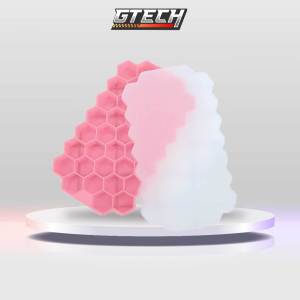 Cetakan blok es silikon 37 dengan penutup jaring sarang lebah 37 dapat ditumpuk Cetakan Es Batu Ice