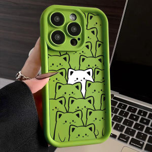 CASE Cocok untuk casing iPhone 11 12 Pro 14 15 13 Pro Max 7 8 6 6 S Plus ampelas lubang Silikon Bear casing