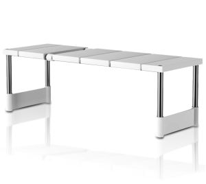 ชั้นวางของใต้ซิงค์ ยืดหดได้ถึง72cm ปรับขนาดได้ เก็บของในครัว ชั้นวางอเนกประสงค์ ที่วางของในห้องน้ำ รับน้ำหนักได้มาก