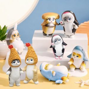 Mofusand Blind Box Mini Figure Bread Shrimp Shark Cat Cute Toy Desktop Decor Gift Random Pick