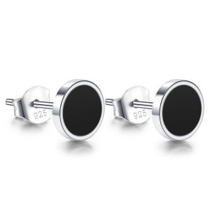 XINSU38 Gifts Gothic Punk Vintage Black Onyx New Punk Earrings Ear Studs MeStud Earrings Fashion Jewelry