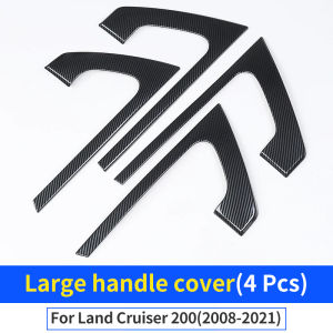 For Toyota Land Cruiser 200 LC200 J200 2008-2021 Fiber Style Door Handle Cover Armrest Trim Interior Styling Upgrade Accessories