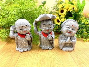 [HCM]Bộ 3 Tượng Chú Tiểu Tam Đa Tài Lộc Niệm Phật ( Hình Thật )