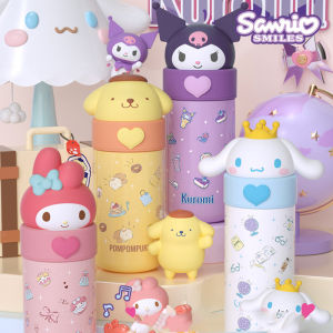 Ready Stock 350ML Kawaii Sanrioed My Melody Cinnamoroll Thermos Bottle With Handle 316 Stainless Steel Vacuum Flask Portable 3D Doll Thermos Cup Gifts For Children