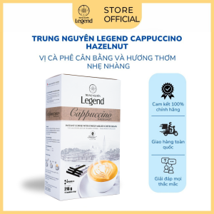 Trung Nguyên Legend Cà Phê Cappuccino Hazelnut - Hộp 12 Gói - Hương Hạt Phỉ Thơm Béo Ngọt Dịu